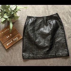 Patent leather skirt